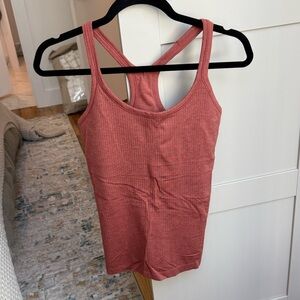 Lululemon ebb to street tank in burnt orange